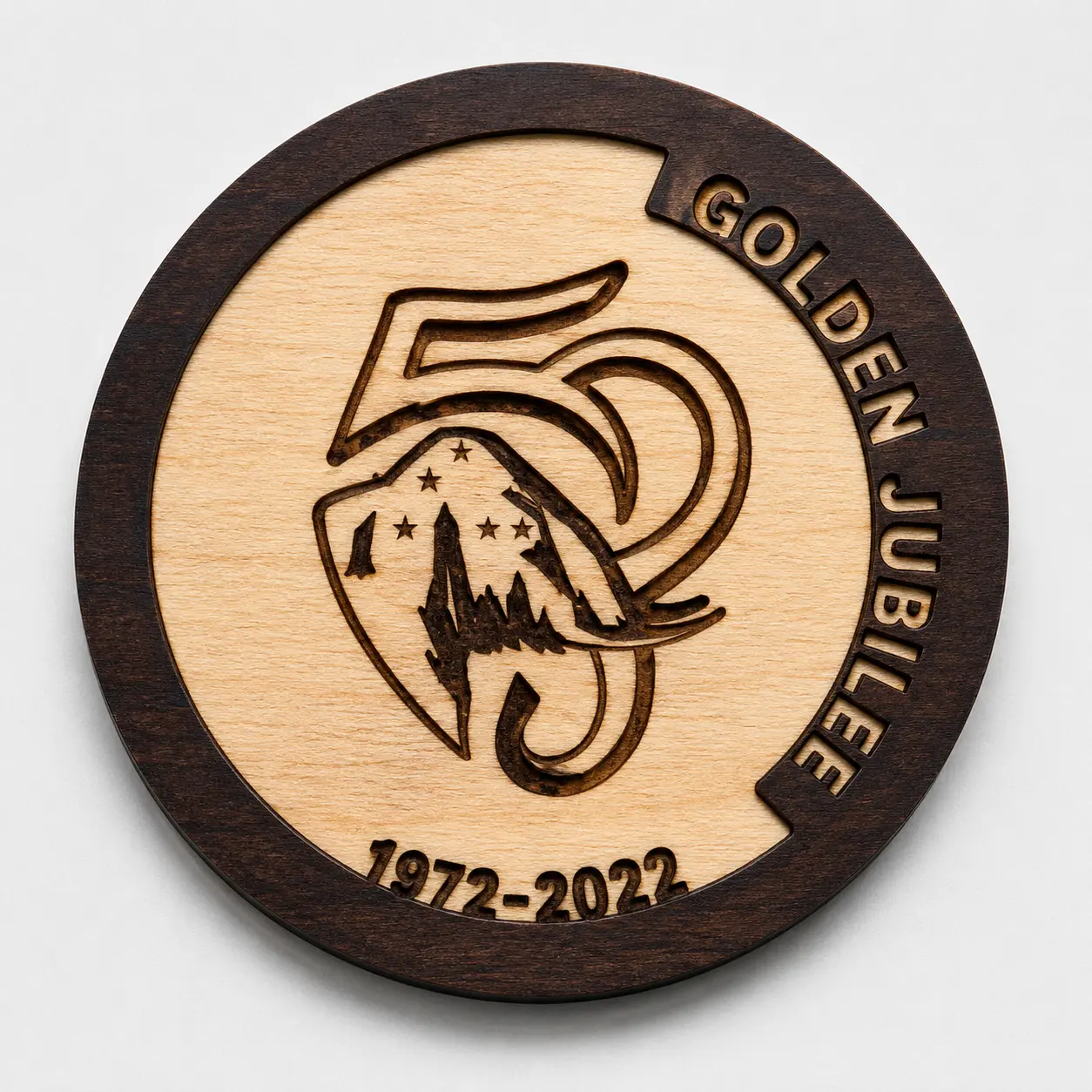 Golden Jubilee Wooden Fridge Magnet